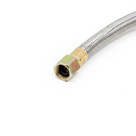Gas One High Pressure Propane Regulator with 4 ft. Steel Braided Hose with male end orifice