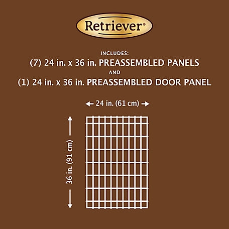 Retriever 36 in. Step-Thru Exercise Pen for Dogs