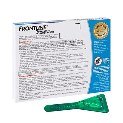 Frontline Plus Flea and Tick Topical Treatment for Dogs 23-44 lb., 3 ct.