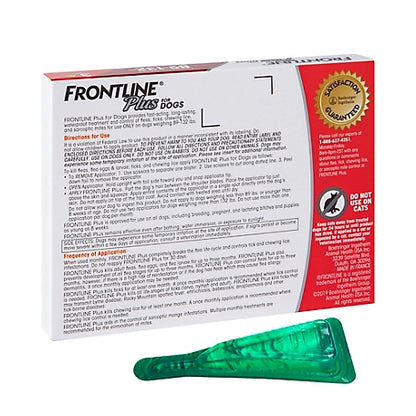 Frontline Plus Flea and Tick Topical Treatment for Dogs 89-132 lb., 3 ct.