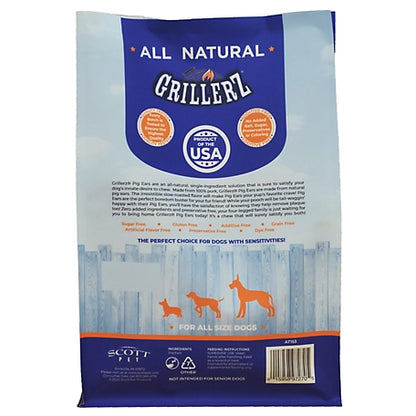 Grillerz Natural Pig Ears Dog Chews, 12 ct.