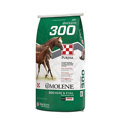 Purina Omolene #300 Growth Foal and Lactating Mare Horse Feed, 50 lb.