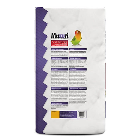 Mazuri Small Bird Food, 25 lb. Bag