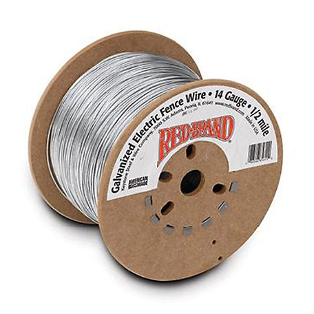 Red Brand 2,640 ft. x 375 lb. Galvanized Electric Fence Wire, 14 Gauge Red Brand 2,640 ft. x 375 lb. Galvanized Electric Fence Wire, 14 Gauge