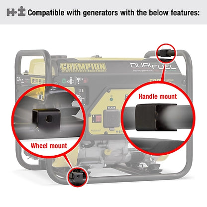 Champion Power Equipment Generator Wheel Kit with Folding Handle & Never-Flat Tires for 2,800 to 4,750 Watt Champion Generators