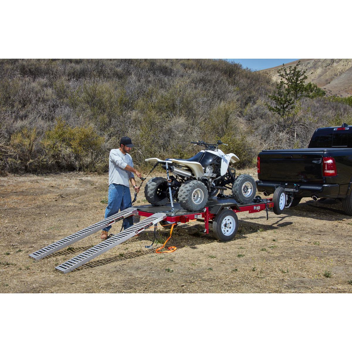 HAUL-MASTER 1000 lb. Capacity 9 in. x 72 in. Steel Loading Ramps, Set of Two