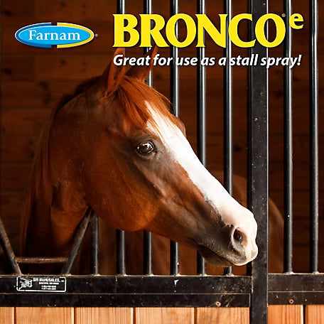 Farnam Bronco E Equine Fly Spray Plus Citronella Scent, 1 qt