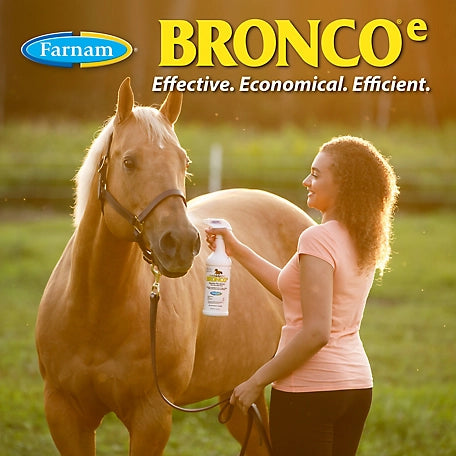 Farnam Bronco E Equine Fly Spray Plus Citronella Scent, 1 qt