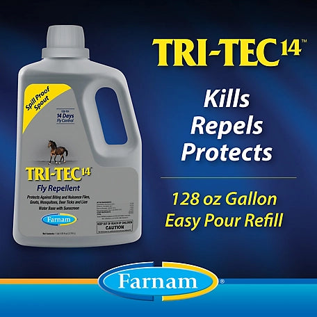 Farnam Tri-Tec 14 Fly Repellent for Horses, 1 gal.