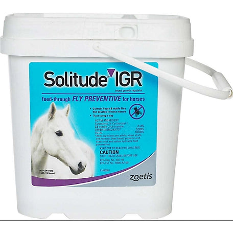 Zoetis SOLITUDE IGR Feed-Through Fly Control for Horses, 6 lb.