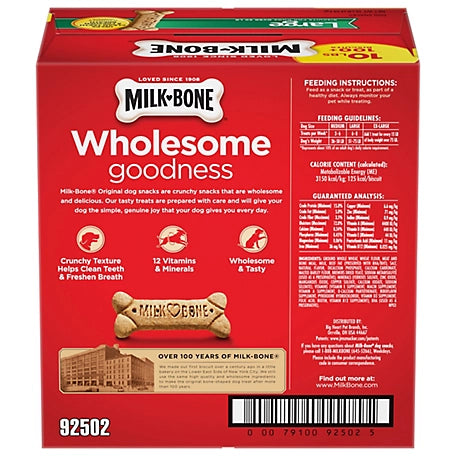 Milk-Bone Original Dog Biscuit Treats for Large Dogs, 10 lb.