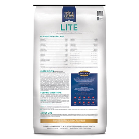 Triple Crown Lite Pellet Horse Feed, 50 lb. Bag