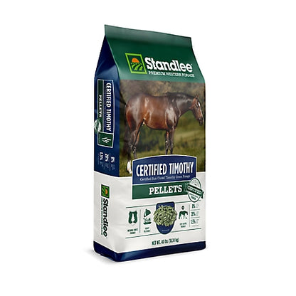 Standlee Premium Western Forage Certified Timothy Grass Hay Pellet Horse Feed, 40 lb.