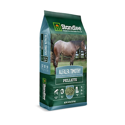 Standlee Premium Western Forage Premium Alfalfa/Timothy Hay Pellet Horse Feed, 40 lb.