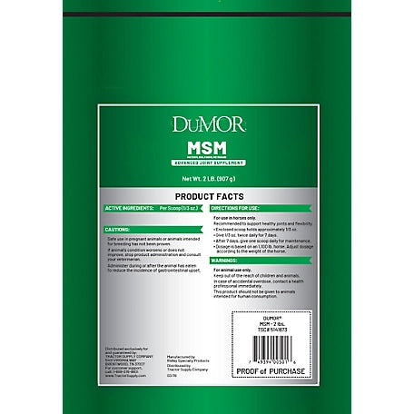 DuMOR MSM Joint Health Horse Supplement, 2 lb.