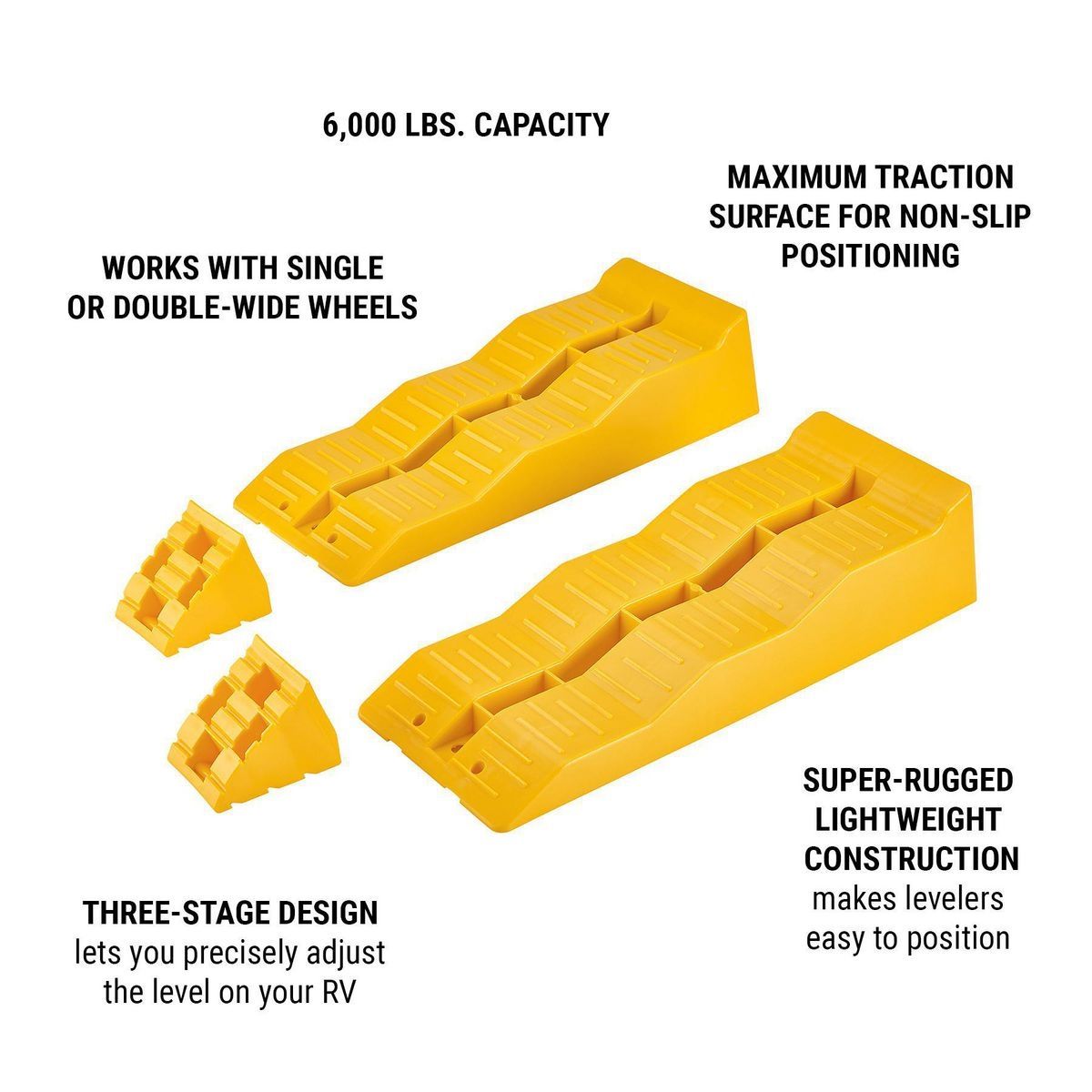 HAUL-MASTER Three-Stage RV Leveler Ramps