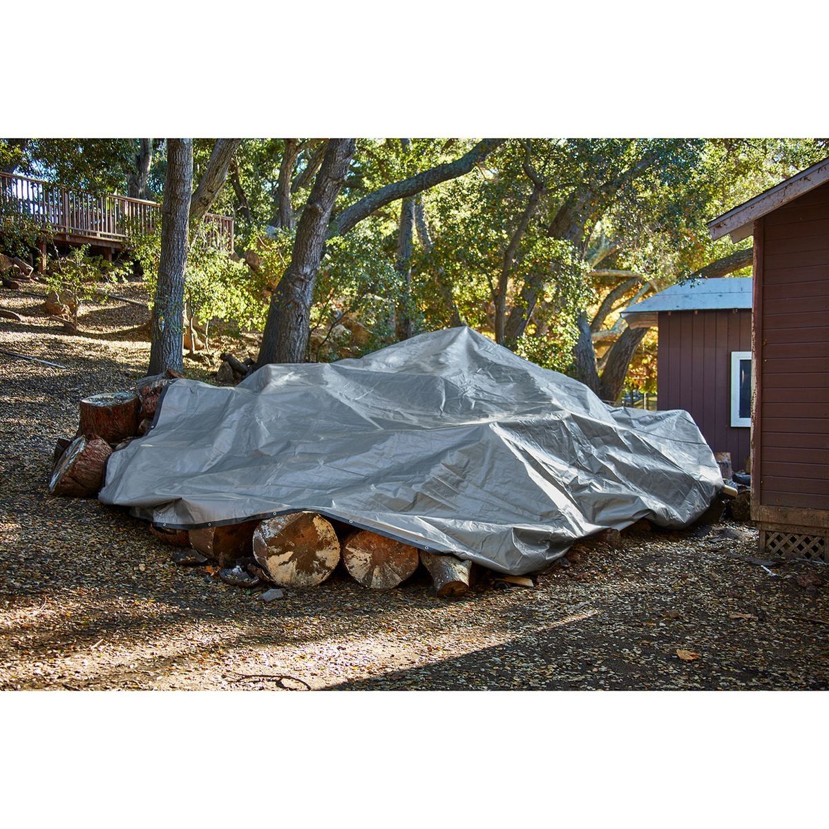 20 ft. x 30 ft. Silver and Black Extreme-Duty, Weather-Resistant Tarp