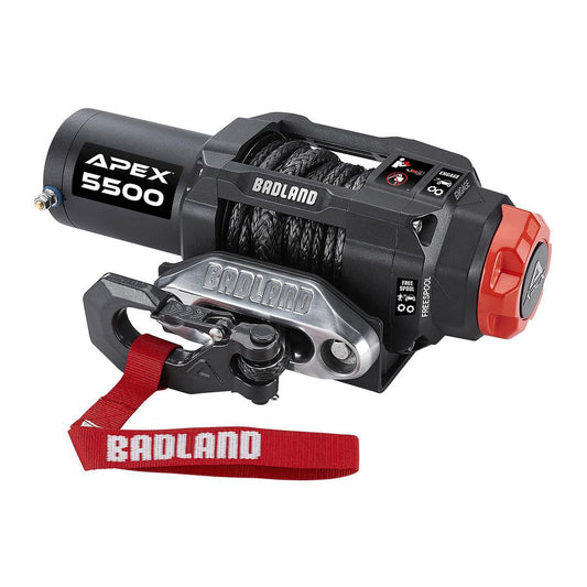 BADLAND APEX 5500 lb. UTV Short-Drum Winch with Synthetic Rope