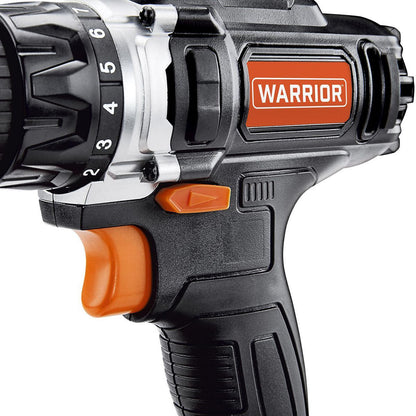 WARRIOR 12V Cordless 3/8 in. Drill and Flashlight 2-Tool Combo Kit with Battery and Charger