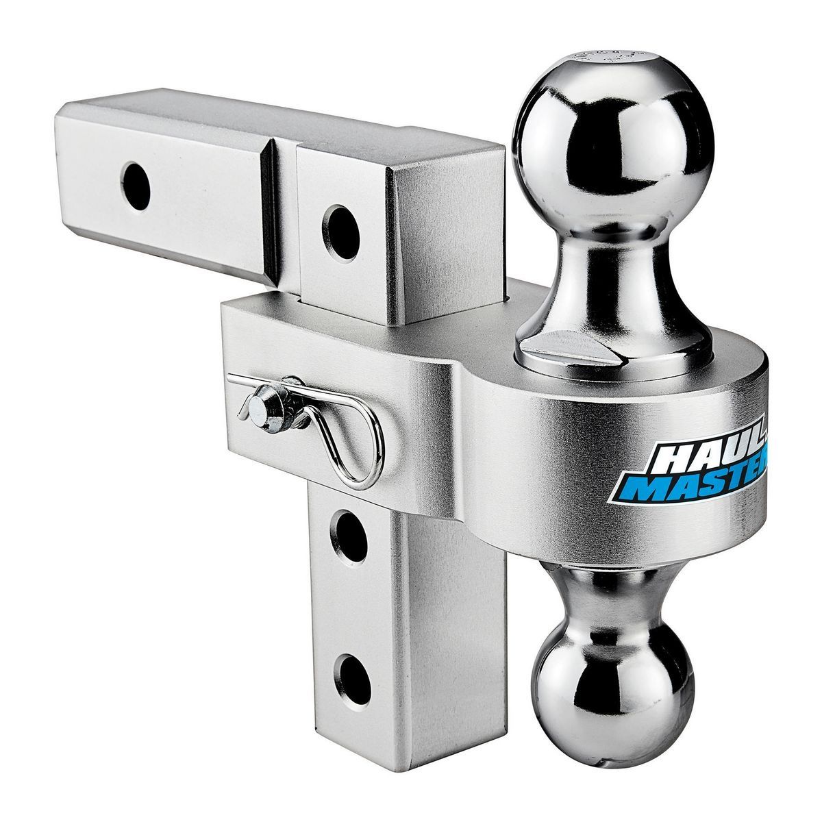 HAUL-MASTER 2-Ball Adjustable Aluminum Hitch, 6 in. Drop / 6 in. Rise