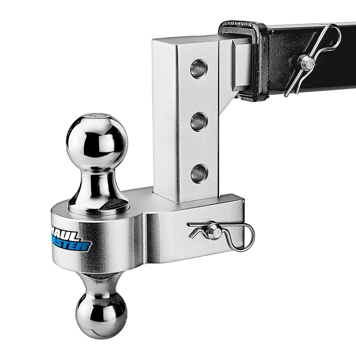 HAUL-MASTER 2-Ball Adjustable Aluminum Hitch, 6 in. Drop / 6 in. Rise