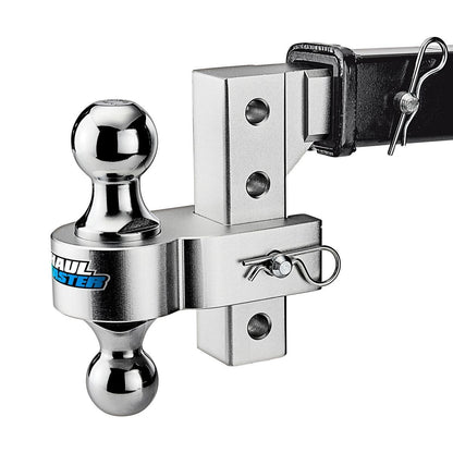 HAUL-MASTER 2-Ball Adjustable Aluminum Hitch, 6 in. Drop / 6 in. Rise