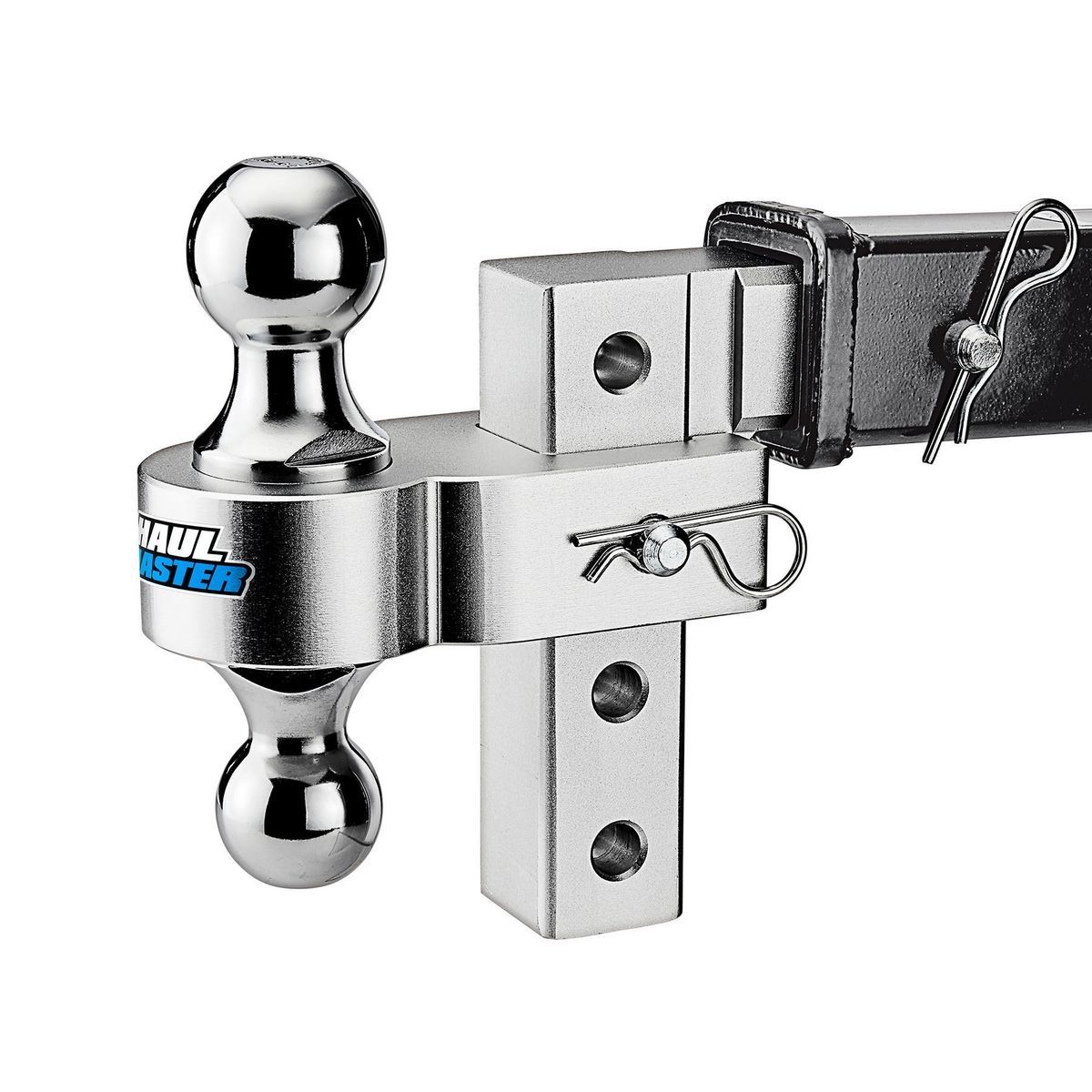 HAUL-MASTER 2-Ball Adjustable Aluminum Hitch, 6 in. Drop / 6 in. Rise