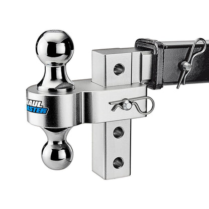 HAUL-MASTER 2-Ball Adjustable Aluminum Hitch, 6 in. Drop / 6 in. Rise