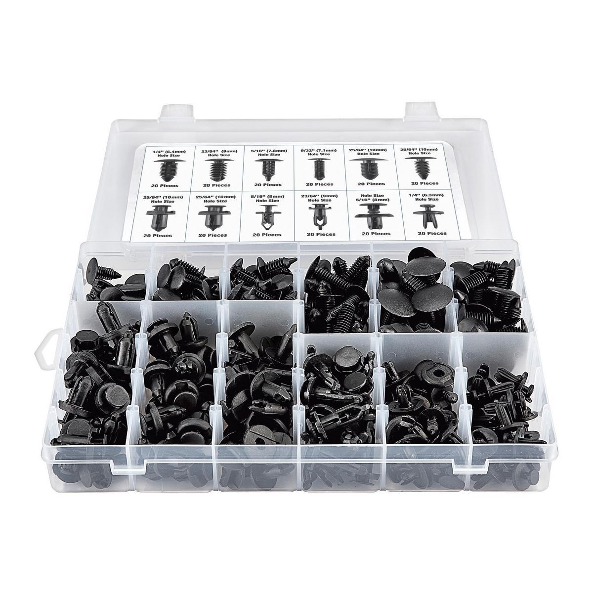 PITTSBURGH Automotive Plastic Fastener Kit, 240 Piece