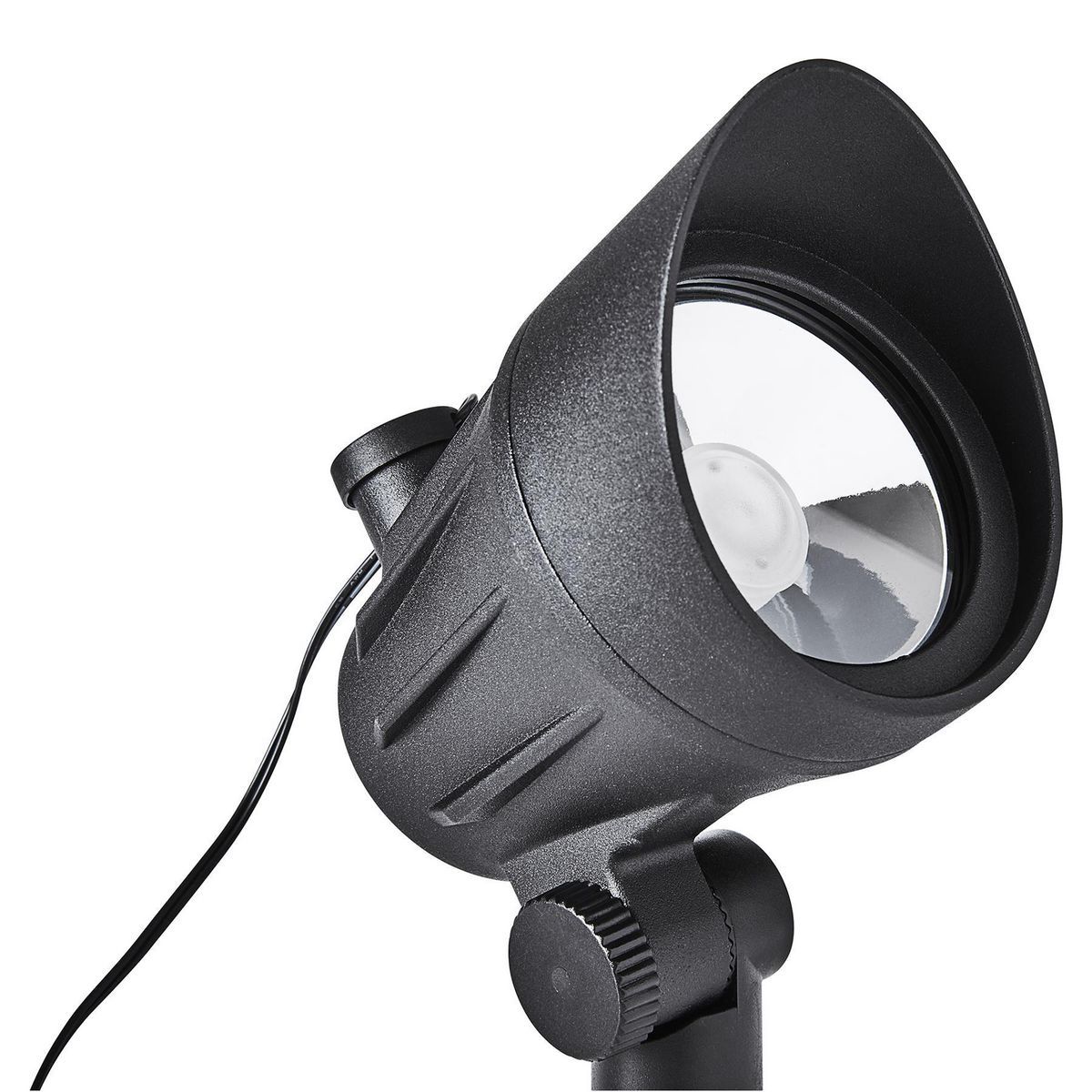 75 Lumen 13 In. Solar LED Black Finish Glass Spot Light