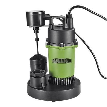 DRUMMOND 1/3 HP Submersible Sump Pump with Vertical Float 3400 GPH