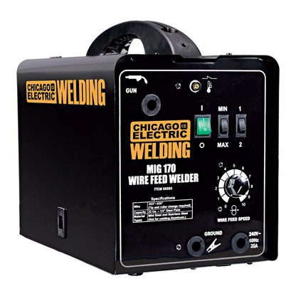 CHICAGO ELECTRIC 170 Amp-DC, 240v, MIG/Flux Cored Welder