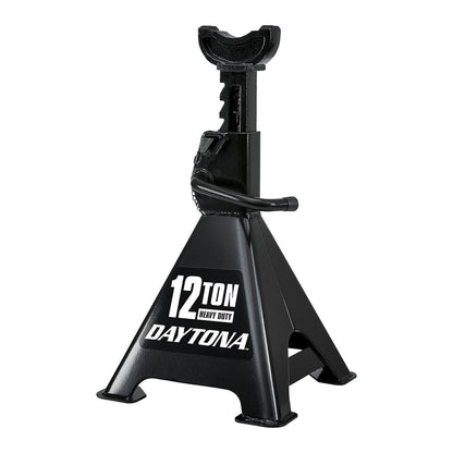 DAYTONA 12 Ton Heavy Duty Ratcheting Jack Stands, Black