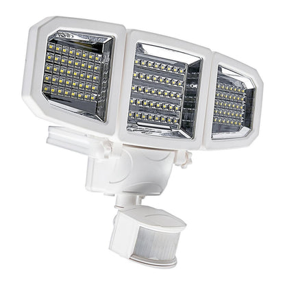 BUNKER HILL SECURITY 2850 Lumen Triple Head LED Solar Security Light