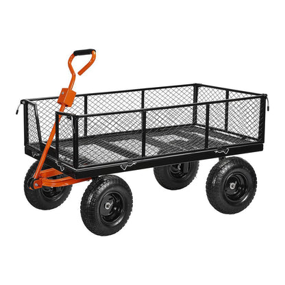 HFT 1200 lb. Capacity Steel Utility Cart with Removable Sides