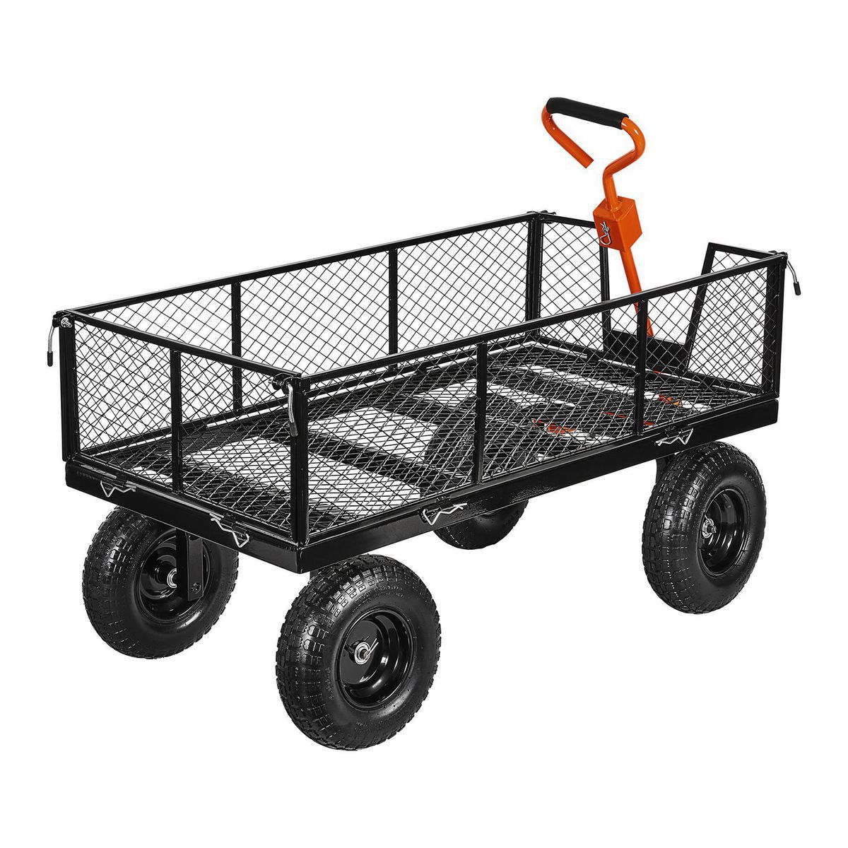 HFT 1200 lb. Capacity Steel Utility Cart with Removable Sides