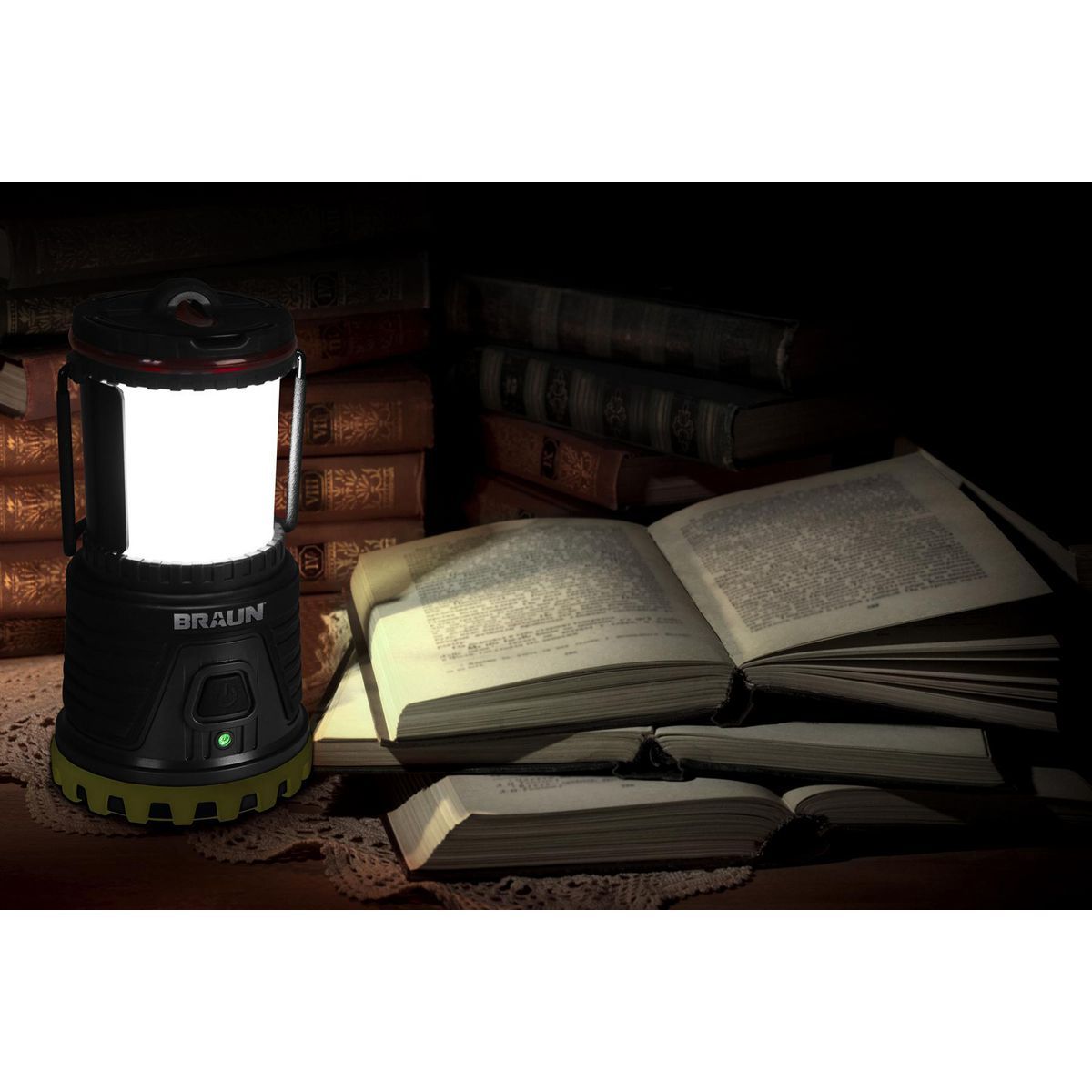 BRAUN 2000 Lumen Rechargeable Waterproof LED Lantern/Battery Bank