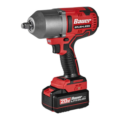 BAUER 20V Brushless Cordless 1/2 in. High-Torque Impact Wrench - Tool Only