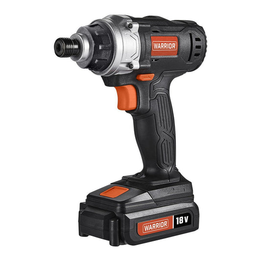 WARRIOR 18V Cordless 1/4 in. Hex Impact Driver Kit with Battery and Charger