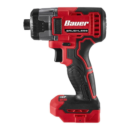 BAUER 20V Brushless Cordless 1/4 in. Hex 3-Speed Impact Driver - Tool Only