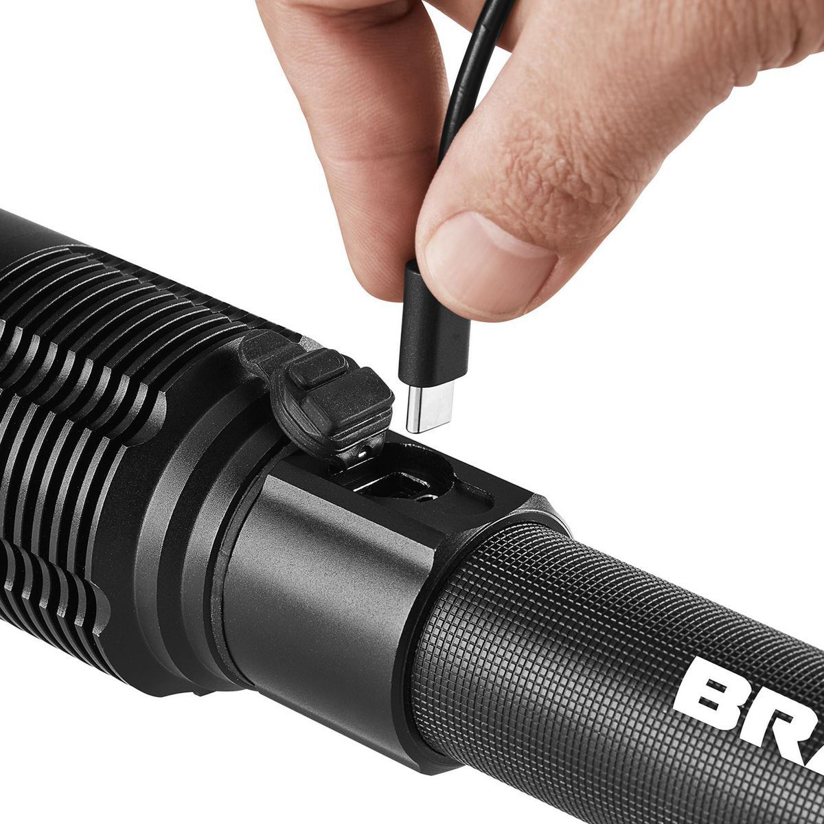 BRAUN 7000 Lumen Rechargeable Waterproof LED Flashlight with Battery Bank