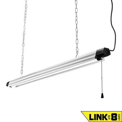 BRAUN 5500 Lumen, 4 ft. Linkable LED Hanging Shop Light