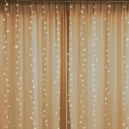 LUMINAR EVERYDAY Indoor/Outdoor LED Warm White Twinkle Curtain Lights