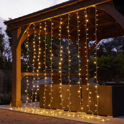 LUMINAR EVERYDAY Indoor/Outdoor LED Warm White Twinkle Curtain Lights