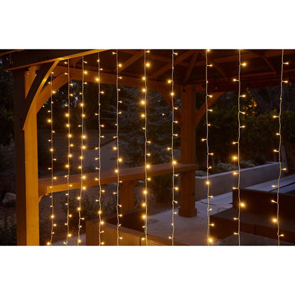 LUMINAR EVERYDAY Indoor/Outdoor LED Warm White Twinkle Curtain Lights