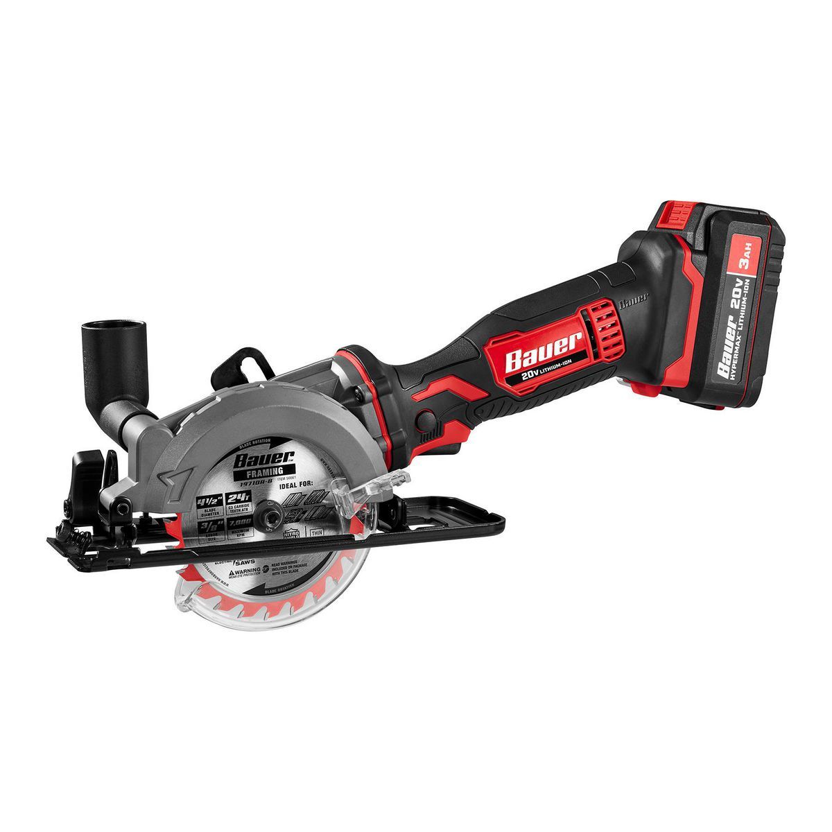 BAUER 20V Cordless, 4-1/2 in. Circular Saw – Tool Only