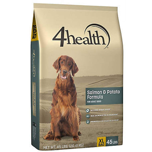 4health Salmon & Potato Formula Adult Dog Food | Modulate The Immune System of Canines, 45 Lb