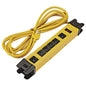 HFT 6-Outlet Power Strip with Metal Housing, Yellow