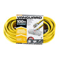 VANGUARD 100 ft. x 12/3 Gauge Multiple Outlet Extension Cord with Indicator Light, Yellow, Black