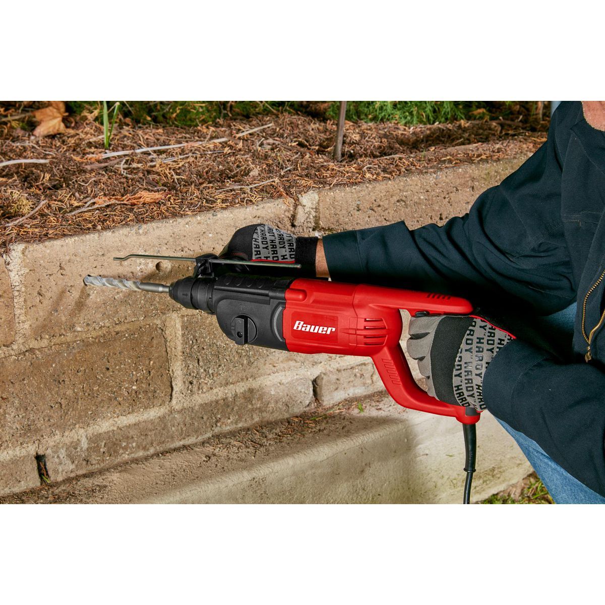 BAUER 7.3 Amp, 1 in. SDS-PLUS Type Variable-Speed Rotary Hammer